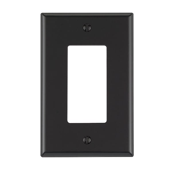 Leviton Leviton Black 1 gang Nylon Decorator Wall Plate 1 pk 0PJ26-00E - main